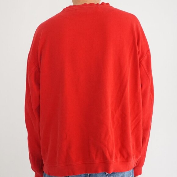 Vintage Athletic Works Red 100% Cotton Long Sleeve Lightweight Sweater Large - Picture 2 of 13